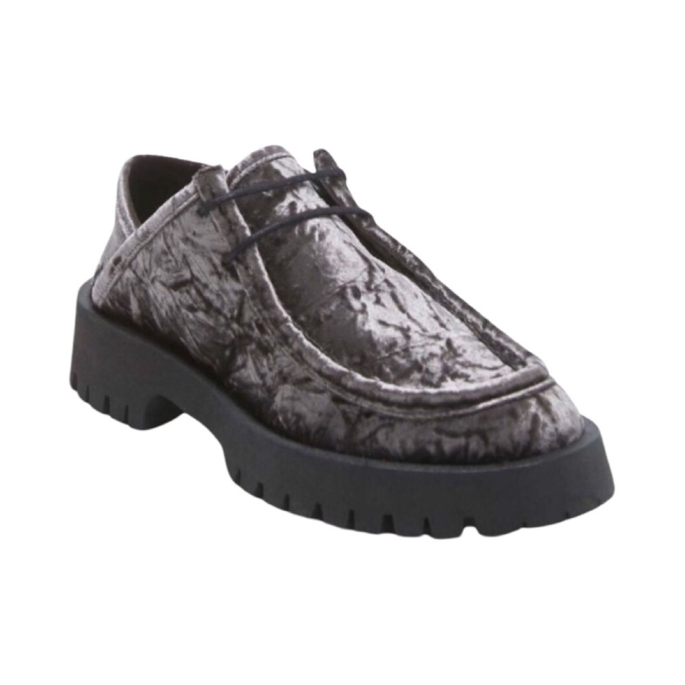 NWOT FREE PEOPLE Convertible Velvet Oxford in Gray